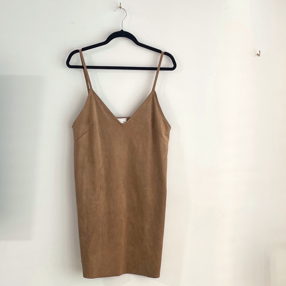Aritzia Suede Wilfred Free Vivienne Tank Dress | Camel | L